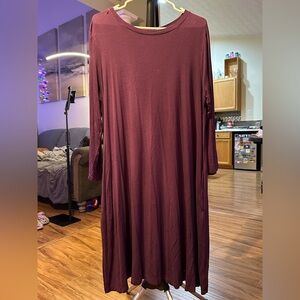 Time and Tru Long Sleeve Purple Dress